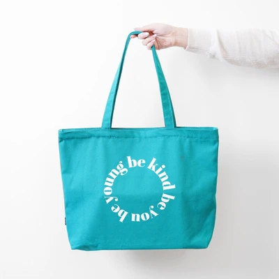 Gambar Ataru Tote Bag Wide Quotes - Hijau Teal