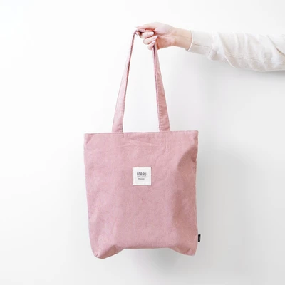 Gambar Ataru Tote Bag Corduroy - Pink