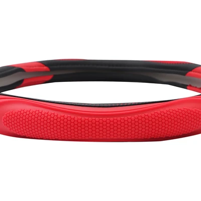 Gambar Otto Klasse Sarung Stir Mobil Silicone Grip - Hitam/Merah