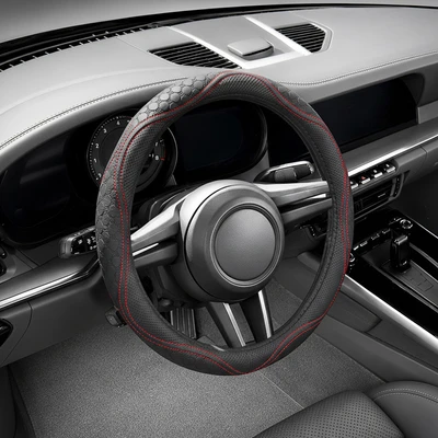 Gambar Otto Klasse Sarung Stir Mobil Honeycomb - Hitam