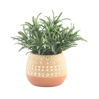 Gambar Arthome Tanaman Artifisial Gladiolus Dengan Pot 17.8x17.8x17.8 cm - Hijau
