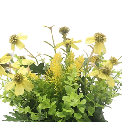 Gambar Arthome Bunga Artifisial Wild Dengan Pot 22.8x22.8x25.4 cm - Kuning