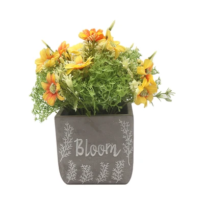 Gambar Arthome Bunga Artifisial Wild Dengan Pot 20.3x20.3x22.8 cm - Kuning