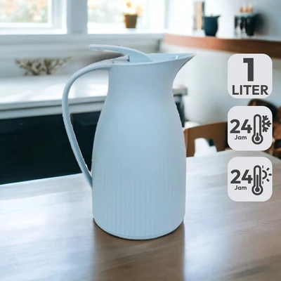 Gambar Selma Bella Teko Vacuum Flask Kaca 1 Liter - Biru