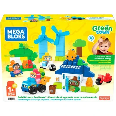 Gambar Mega Bloks Set Green Town Build Learn Eco House Hcg36
