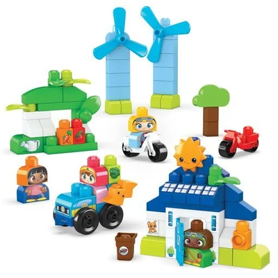 Gambar Mega Bloks Set Green Town Build Learn Eco House Hcg36