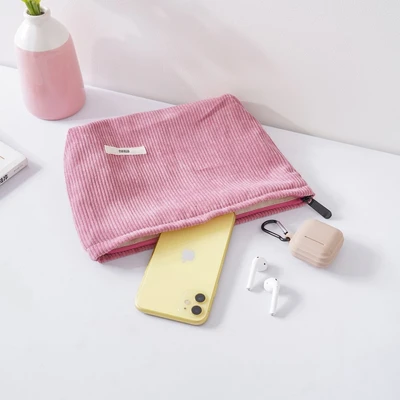 Gambar Ataru Pouch Corduroy - Pink