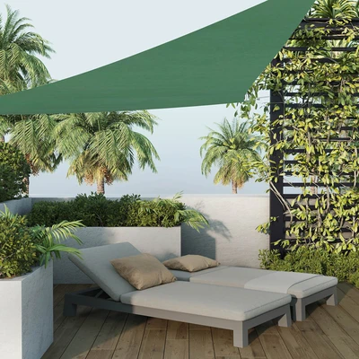 Gambar Soleil Kanopi Taman Triangle 3.6 Meter - Hijau Tua