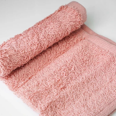 Gambar Ataru 25x25 cm Handuk Wajah Plain Katun - Pink