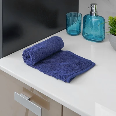 Gambar Ataru 30x70 cm Handuk Tangan Katun - Biru Navy