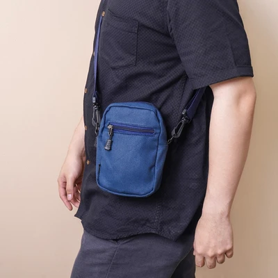 Gambar Ataru Tas Selempang Pria - Biru Navy