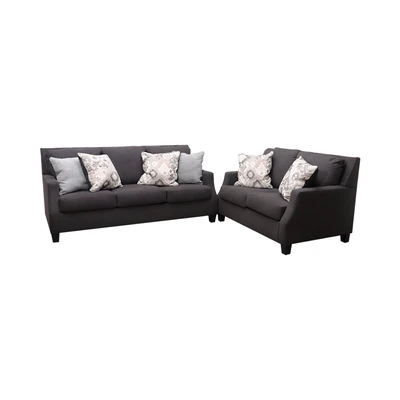 Gambar Ashley Bayonne Set Sofa Fabric 2 & 3 Seater - Abu-abu