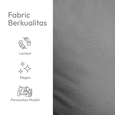 Gambar Informa Lynden Sofa Fabric 3 Seater - Abu-Abu Tua