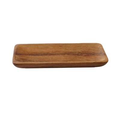 Gambar Pendopo Piring Saji Kayu Rectangle 20x10 cm - Cokelat