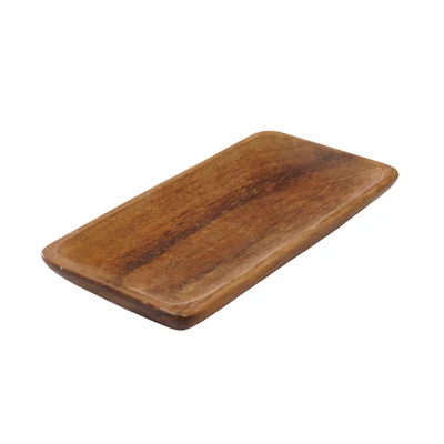Gambar Pendopo Piring Saji Kayu Rectangle 20x10 cm - Cokelat