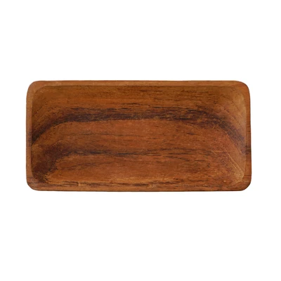 Gambar Pendopo Piring Saji Kayu Rectangle 20x10 cm - Cokelat