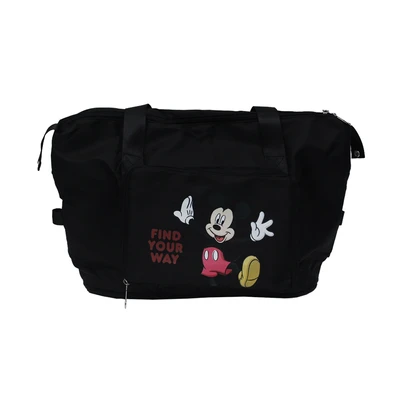 Gambar Disney Tas Duffle Lipat Mickey Mouse - Hitam