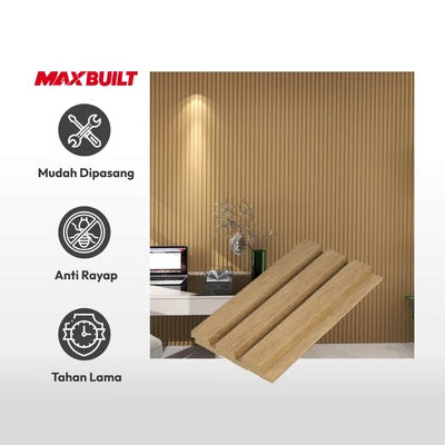 Gambar Maxbuilt 29ox12x1.2 Cm Panel Dinding - Cokelat Moka