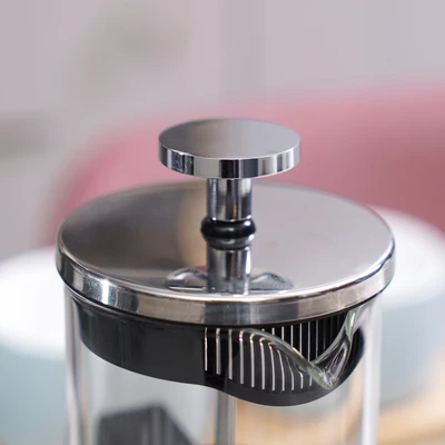 Gambar Appetite Liberika Teko Kopi Press Kaca 350 ml - Silver