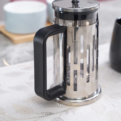 Gambar Appetite Liberika Teko Kopi Press Kaca 350 ml - Silver