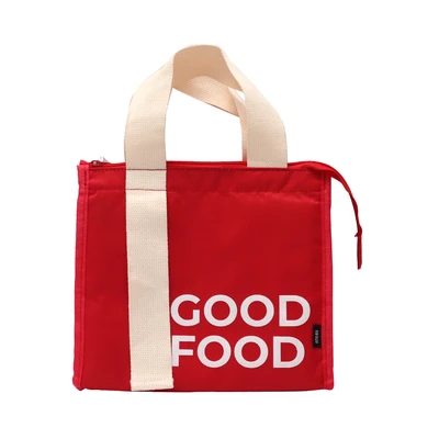 Gambar Ataru Tas Bekal Makanan Oxford Good Food Motif Print - Merah
