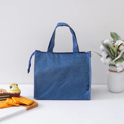 Gambar Ataru Tas Bekal Makanan Thermal Slim - Biru Navy