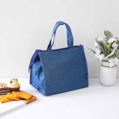 Gambar Ataru Tas Bekal Makanan Thermal Slim - Biru Navy
