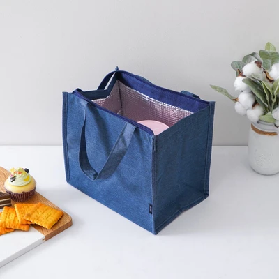 Gambar Ataru Tas Bekal Makanan Thermal Slim - Biru Navy