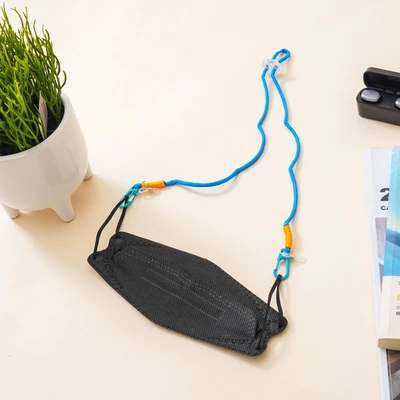 Gambar Ataru Tali Masker Rantai Color Block - Biru