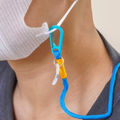 Gambar Ataru Tali Masker Rantai Color Block - Biru