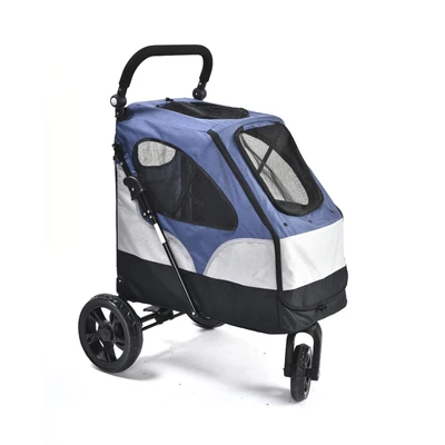 Gambar Pet Kingdom Stroller Hewan Dengan 3 Roda - Biru