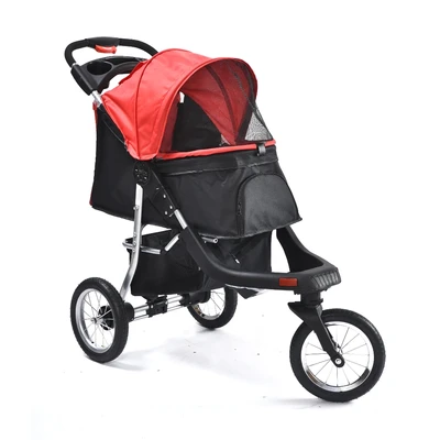 Gambar Pet Kingdom Stroller Hewan Dengan 3 Roda - Merah