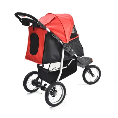 Gambar Pet Kingdom Stroller Hewan Dengan 3 Roda - Merah