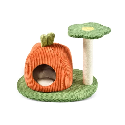 Gambar Pet Kingdom 64x50x41 cm Mainan Kucing Toy Tree Pumpkin 204