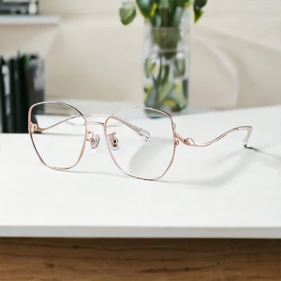 Gambar Parim Eyewear Kacamata Optical Curved Frame Metal - Putih