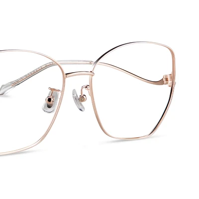 Gambar Parim Eyewear Kacamata Optical Curved Frame Metal - Putih