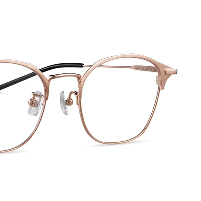 Gambar Parim Eyewear Kacamata Optical Cat Eye Titanium - Gold/Hitam