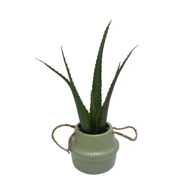 Gambar Informa Tanaman Artifisial Aloe Dengan Pot 17.8x17.8x40.6 cm - Hijau