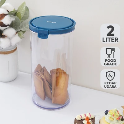 Gambar Kris Stoples Plastik Round 2 Liter - Biru