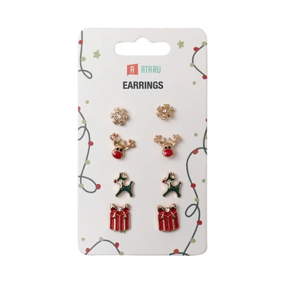 Gambar Ataru Set 8 Pcs Anting Natal Christmas