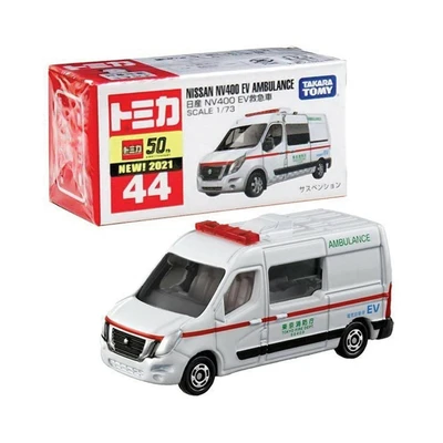 Gambar Takara Tomy Diecast Regular 044 Nissan Nv400 Ev Ambulan