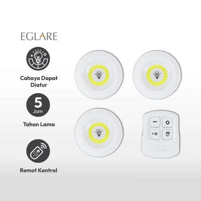 Gambar Eglare Lampu Tidur Pac Dengan Remote Set 3 pcs