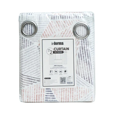 Gambar Informa Gorden Microfiber Geo 140x250 cm Set 2 pcs