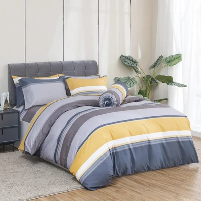 Gambar Sleeplite 160x200 cm Set 5 Pcs Seprai Queen Polyester Stripe Masc