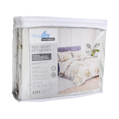 Gambar Sleeplite 160x200 cm Set 5 Pcs Seprai Queen Polyester Poppy - Hijau
