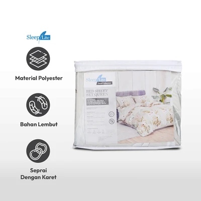 Gambar Sleeplite 160x200 cm Set 5 Pcs Seprai Queen Polyester Poppy - Hijau