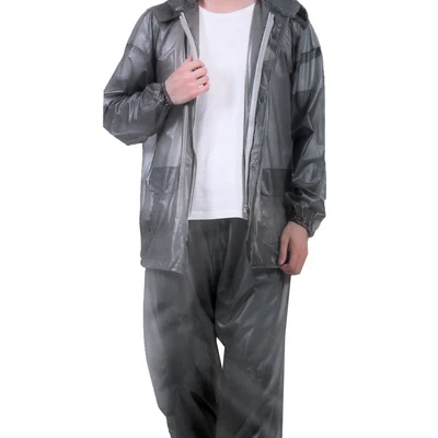 Gambar Otto Klasse Ukuran XXL Jas Hujan PVC Dengan Reflector - Abu-Abu