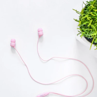 Gambar Ataru Simple Earphone - Pink Dusty