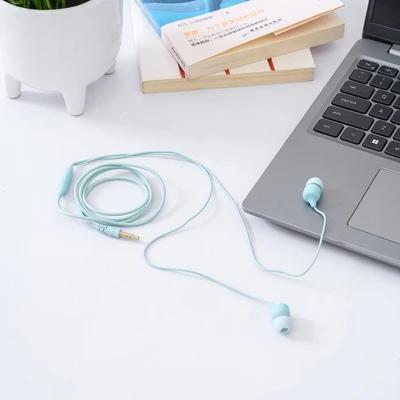 Gambar Ataru Simple Earphone - Biru Dusty