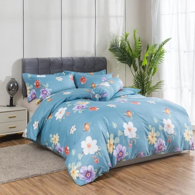 Gambar Sleeplite 180x200 cm Set 5 Pcs Seprai King Polyester Kirei - Biru